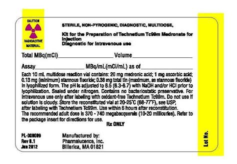 Kit For The Preparation Of Technetium Tc M Medronate Tc M