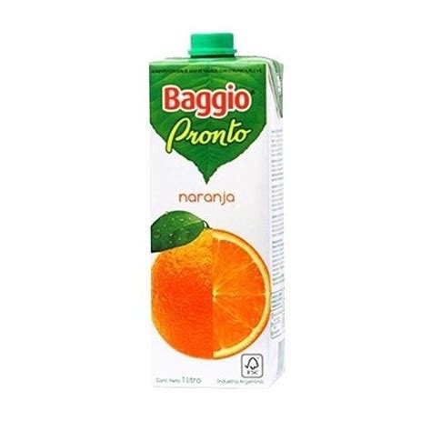 Jugo Baggio Pronto Sabor Naranja X 1litro Bulto Por 8uds Mayorista