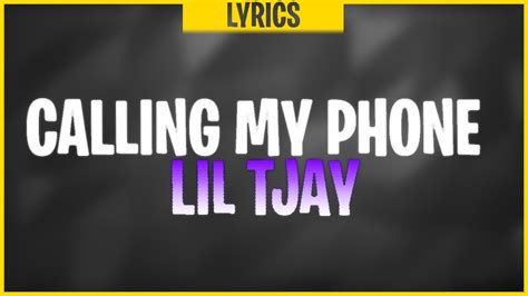 Lil Tjay Calling My Phone Lyrics Ft 6lack Steady Callin My