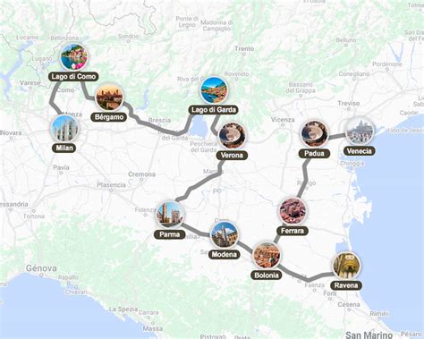 Itinerarios Y Rutas Por Italia En Coche Con Planning Diario De