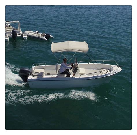 Liya 5m Center Console T Top 8 Persons Fiberglass Panga Boat Small