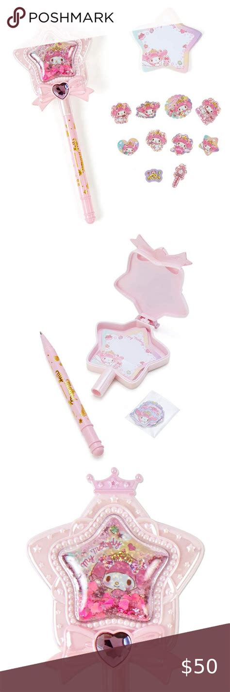 My Melody Sanrio Original Pen Memo Sticker Set Kawaii Cosplay Magical