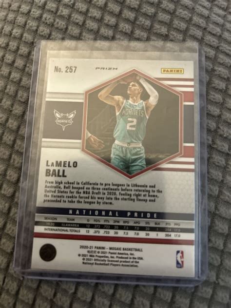 2020 21 Panini Mosaic LaMelo Ball National Pride RC Orange Reactive