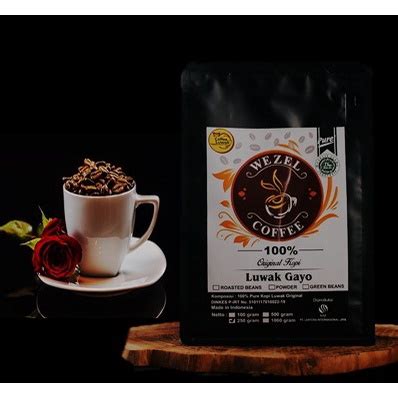 Jual Kopi Luwak Liar Gayo Wezel Wild Luwak Coffee Gayo Shopee