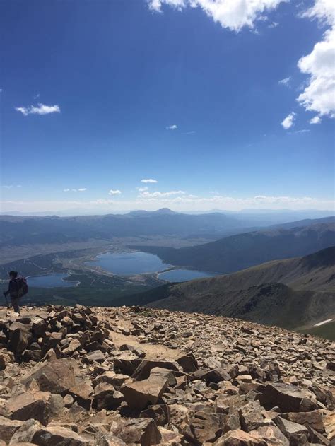 Twin Lakes Taken From On Top Of Mount Elbert Colorado The Highest Peak