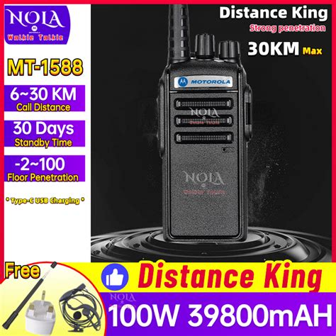 🔥distance King🔥motorola Walkie Talkie Strong Penetration 30km 100w 39800ma Outdoor Off Road Team