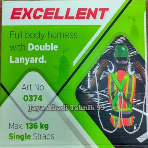 Jual Excellent Full Body Harness Double Big Hook Besarsafety Belt