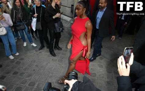 Normani Looks Hot In A Red Dress Without Underwear As She Attends The