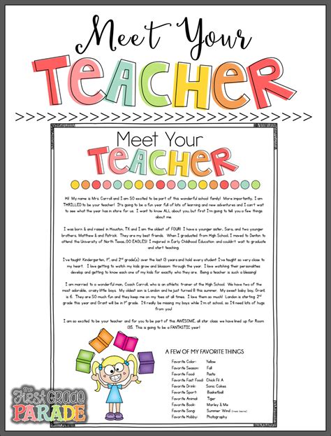 Meet The Teacher Tips And Ideas Letter To Teacher Meet The Teacher