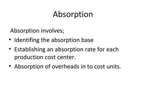 Absorption Costing Ppt