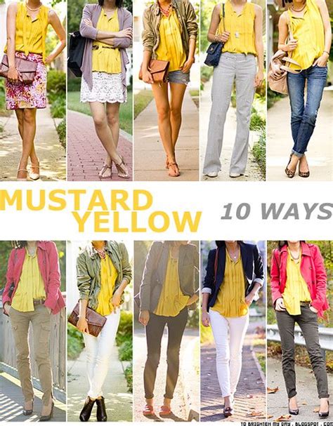 10 Ways To Wear Mustard Yellow Mustard Yellow Outfit Yellow Shirt