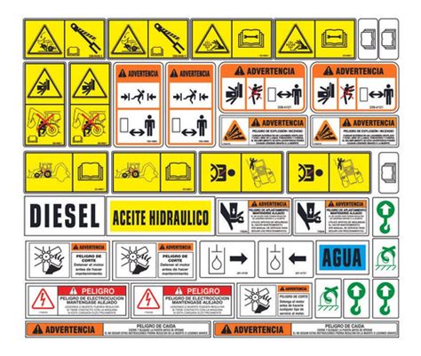 Etiquetas De Seguridad Retroexcavadora En Espanol Meses Sin Intereses