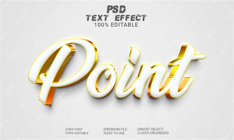 Premium Psd Point 3d Text Effect Psd File