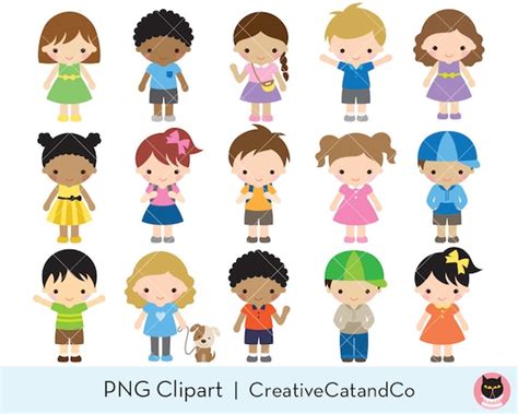 Kids Clipart Children Clipart Boy Clipart Girl Clip Art Kid - Etsy