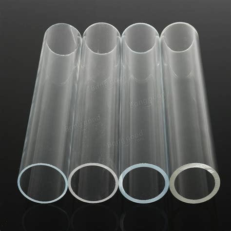 300mm Transparent Round Acrylic Hollow Tube Plastic Pipe 4 Sizes Sale