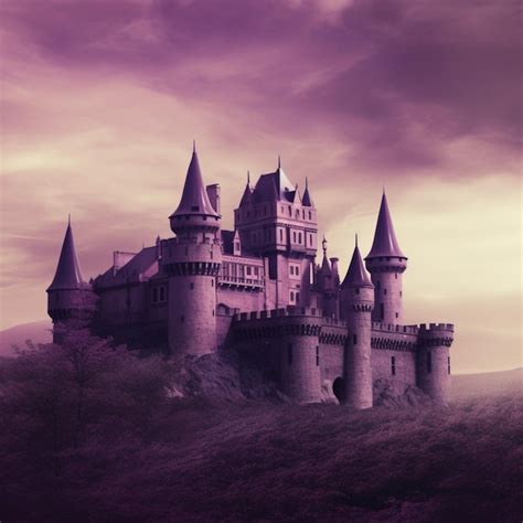 Premium AI Image A Purple Castle With The Word Castle On It