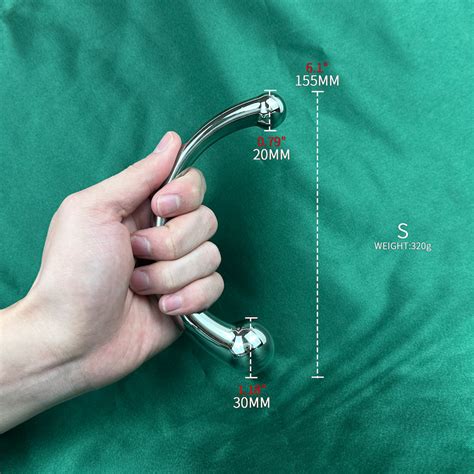 Wand Massager Curved G Spot Metal Wand Double Ended Dildo For G Spot