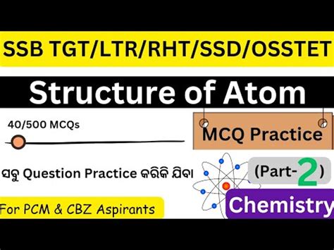 Structure Of Atom MCQ For SSB TGT Part 2 LTR RHT OSSTET