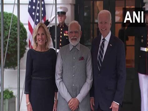 Watch Joe Biden First Lady Jill Biden Welcome Pm Modi At White House