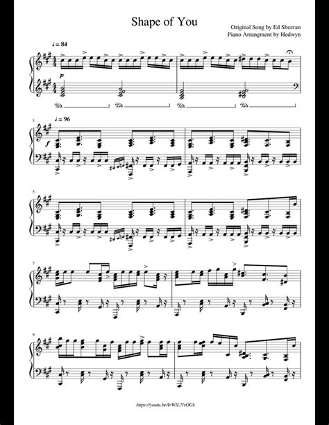 Shape Of You Sheet Music For Piano Download Free In Pdf Or Midi