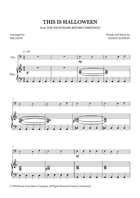 This Is Halloween Arr Milanov By Danny Elfman Sheet Music For