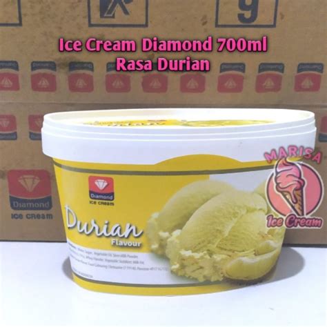 Jual Ice Cream Durian Diamond Es Krim Duren 700ml Shopee Indonesia