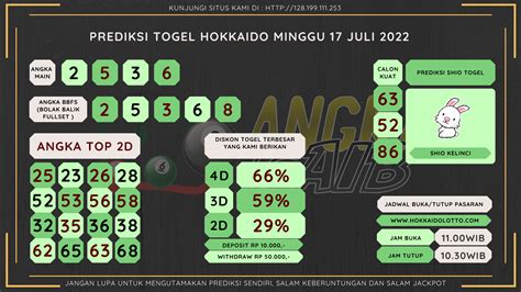 Bocoran Angka Hokkaido Hari Minggu Juli