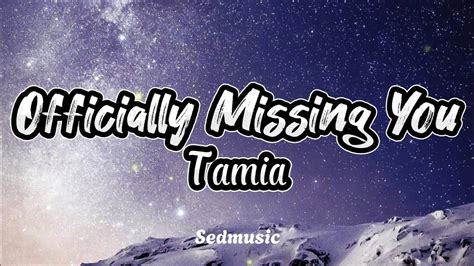 Tamia Officially Missing You Lyrics Youtube