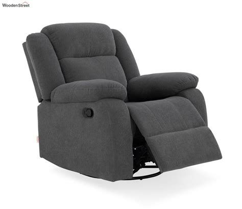 Buy Avalon Fabric Seater Revolving Manual Recliner Chair Grey At