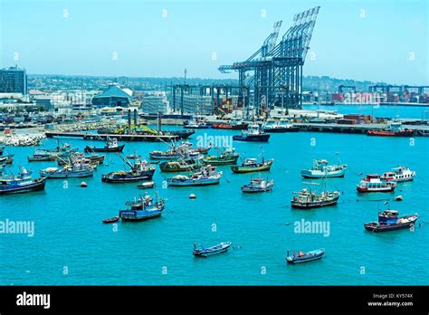 Port of San Antonio, Chile Stock Photo - Alamy