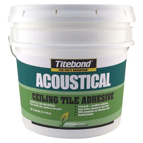 Titebond 4 Gal Greenchoice Acoustical Ceiling Tile Adhesive 2704 The Home Depot