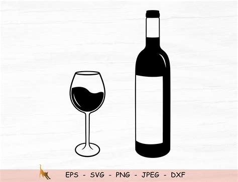 Wine Glass Svg Wine Svg Bottle Of Wine Svg File For Cricut Etsy