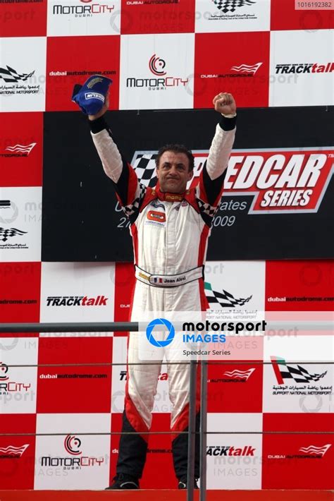 Race Winner Jean Alesi Fra Hpr On The Podium Speedcar Series