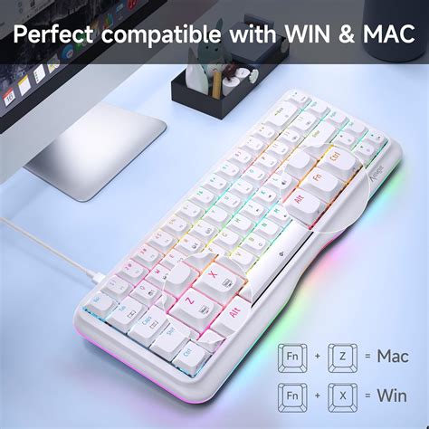KEMOVE Snowfox 60 Mechanical Gaming Keyboard RGB Backlit Hot