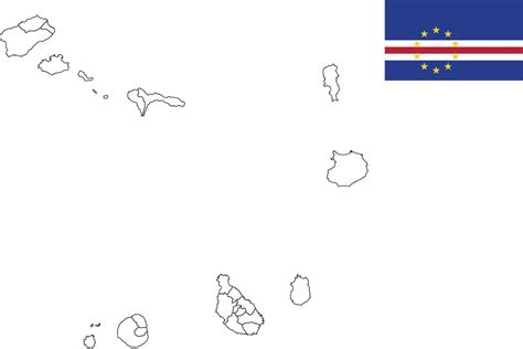 Mapa E Bandeira De Cabo Verde 10199120 Vetor No Vecteezy