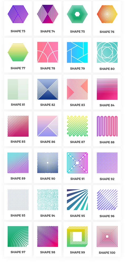 100 Unique Geometric Shapes On Behance