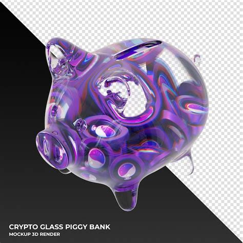 Premium Psd Osmosis Osmo Glass Piggy Bank With Crypto Coins D