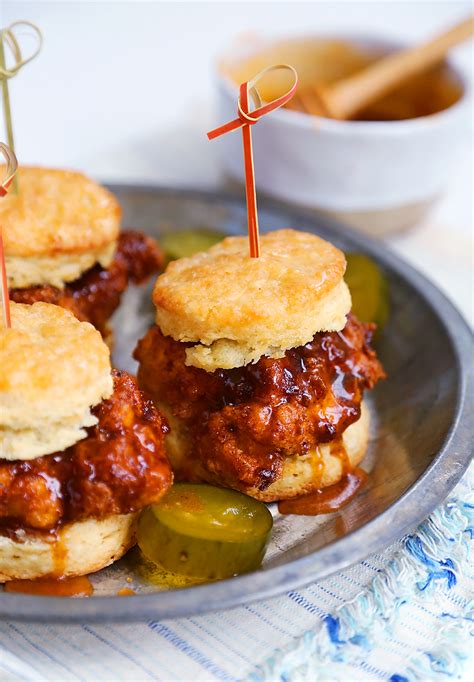 Hot Honey Chicken Biscuits The Comfort Of Cooking