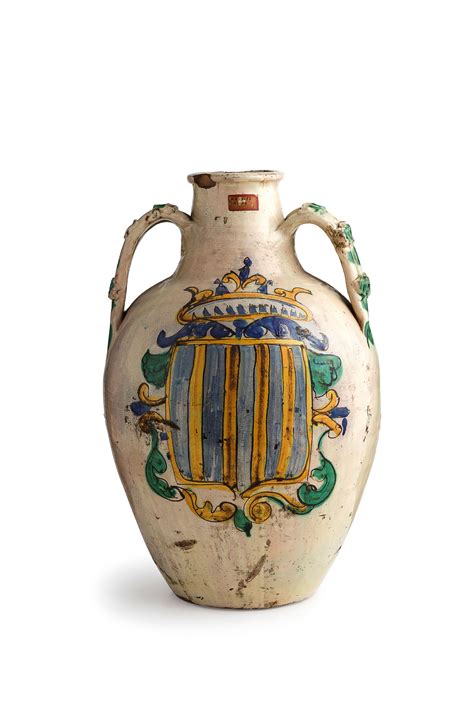 Grande Orcio In Maiolica Policroma Fornace Di Caltagirone O Di Palermo