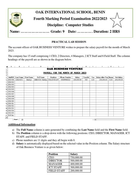 Grade 9 Computer Studies 4th Mp Exam Pdf Payroll Tax Government