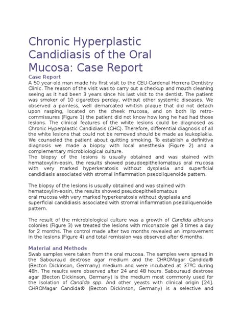 Chronic Hyperplastic | PDF | Candidiasis | Candida (Fungus)