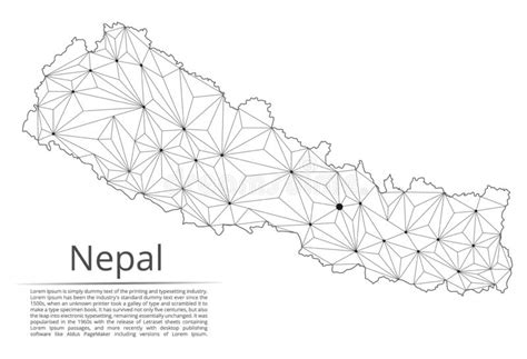 尼泊尔通信网络地图 城市形状光全局地图的矢量低聚像 库存例证 插画 包括有 地球 黑暗 例证 加德满都 158855108