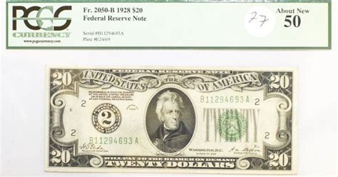 CERTIFIED 1928 TWENTY DOLLAR BILL ($20) : Lot 27