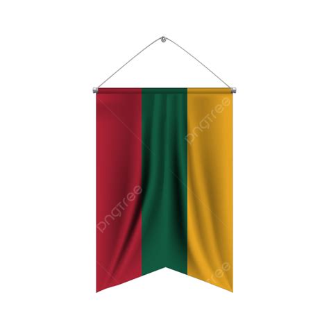 Flag Of Lithuania D Illustration With Transparent Vector Lithuania