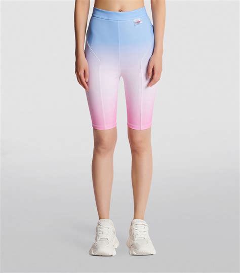 Womens Balmain Pink X Evian Lycra Bermuda Shorts Harrods UK