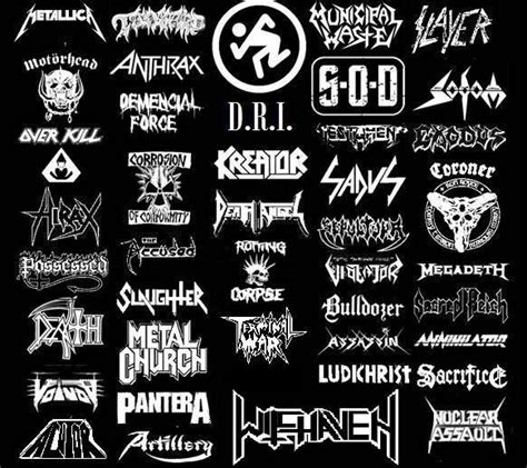 Thrash Metal Band Logos