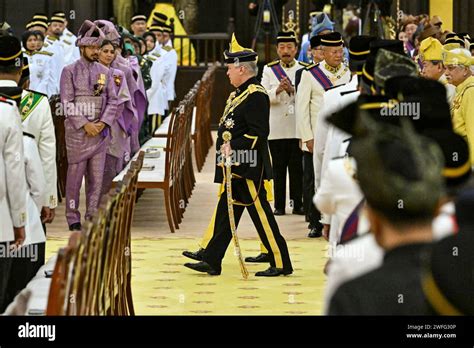 Sultan Ibrahim Sultan Iskandar Center Arrives For The Oath Taking