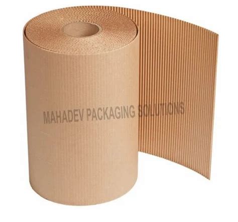 Brown 2 Ply Wood Pulp Plain Cardboard Sheet Roll GSM 80 GSM