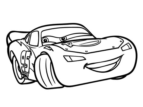 Coloriage Flash McQueen de Disney Cars télécharger et imprimer