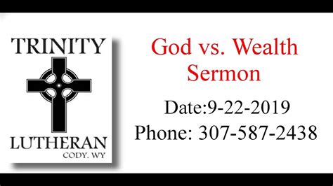 God Vs Wealth Sermon Youtube